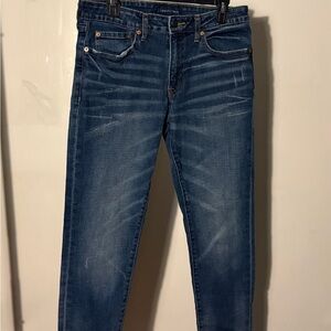 Aeropostale Men's Slim Straight Jeans - Dark Blue